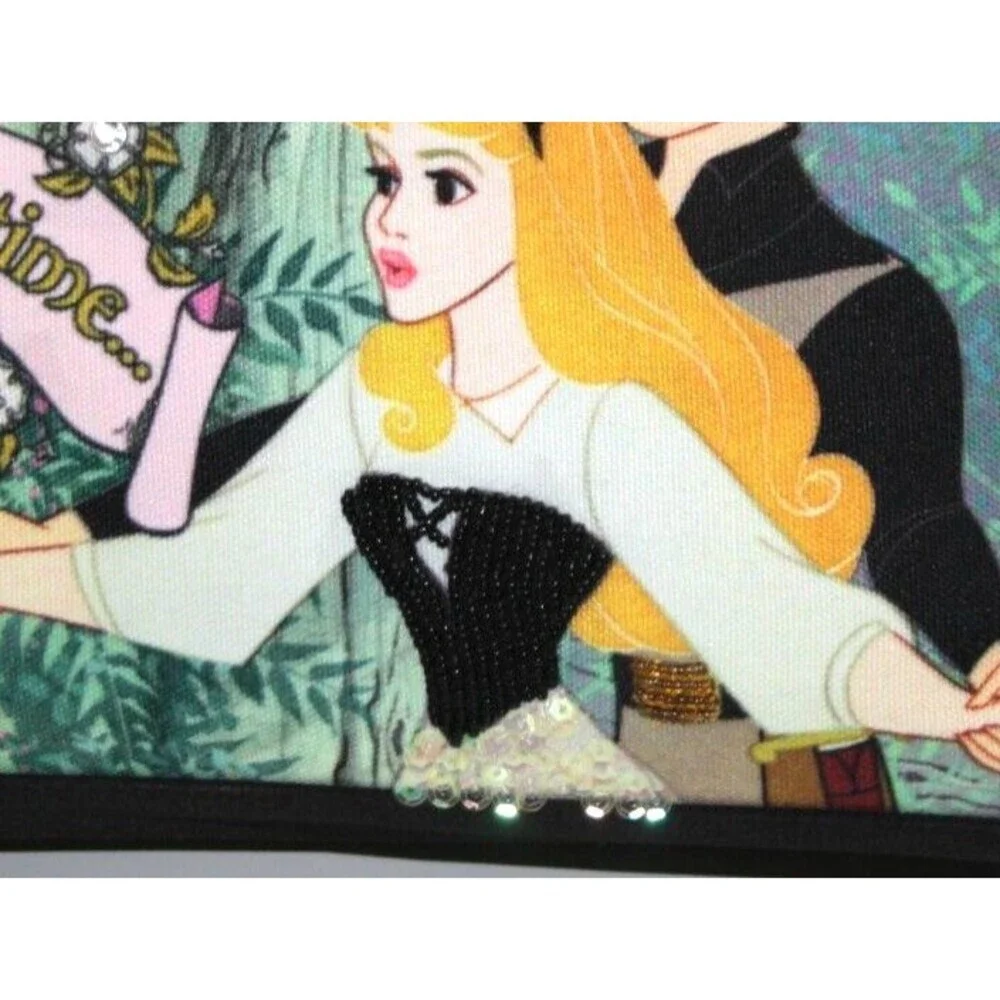 Disney Sleeping Beauty Prince Bag Purse Footed Bottom Once Upon A Time Beaded